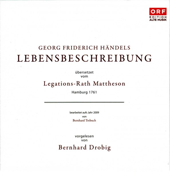 Georg Friderich Händels Lebensbeschreibung